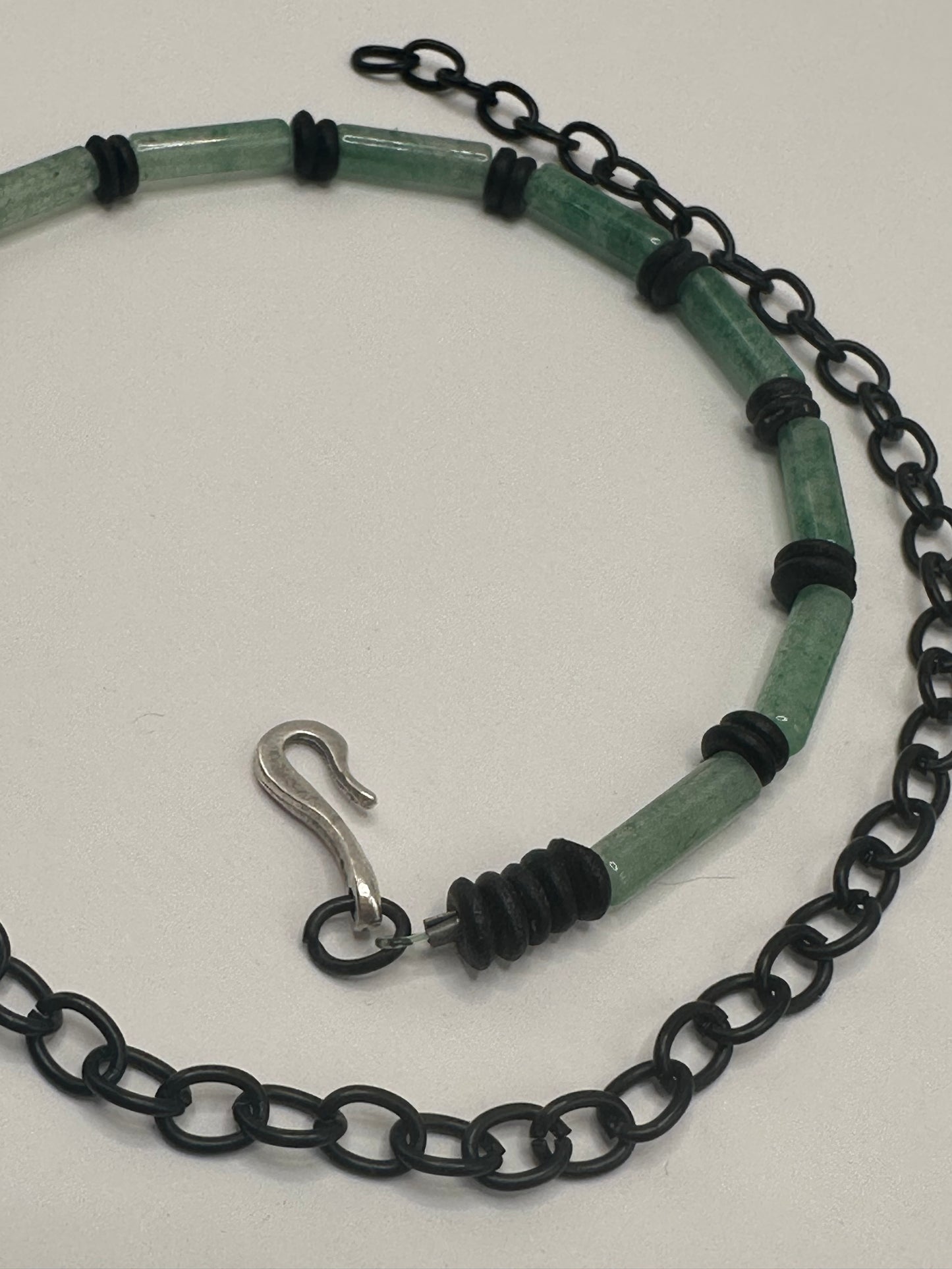 Green Aventurine and Water Buffalo Bone Double Wrap Bracelet
