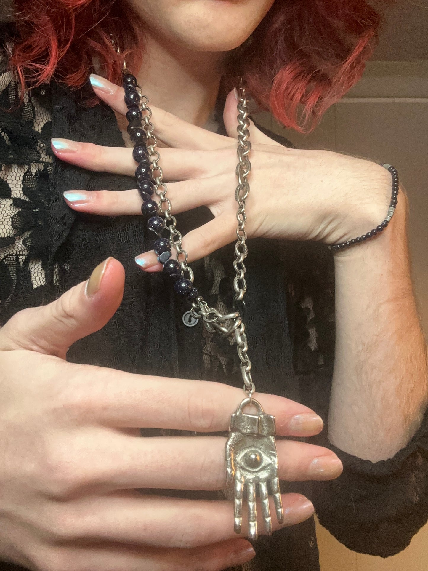 Blue Sandstone Amulet of True Seeing