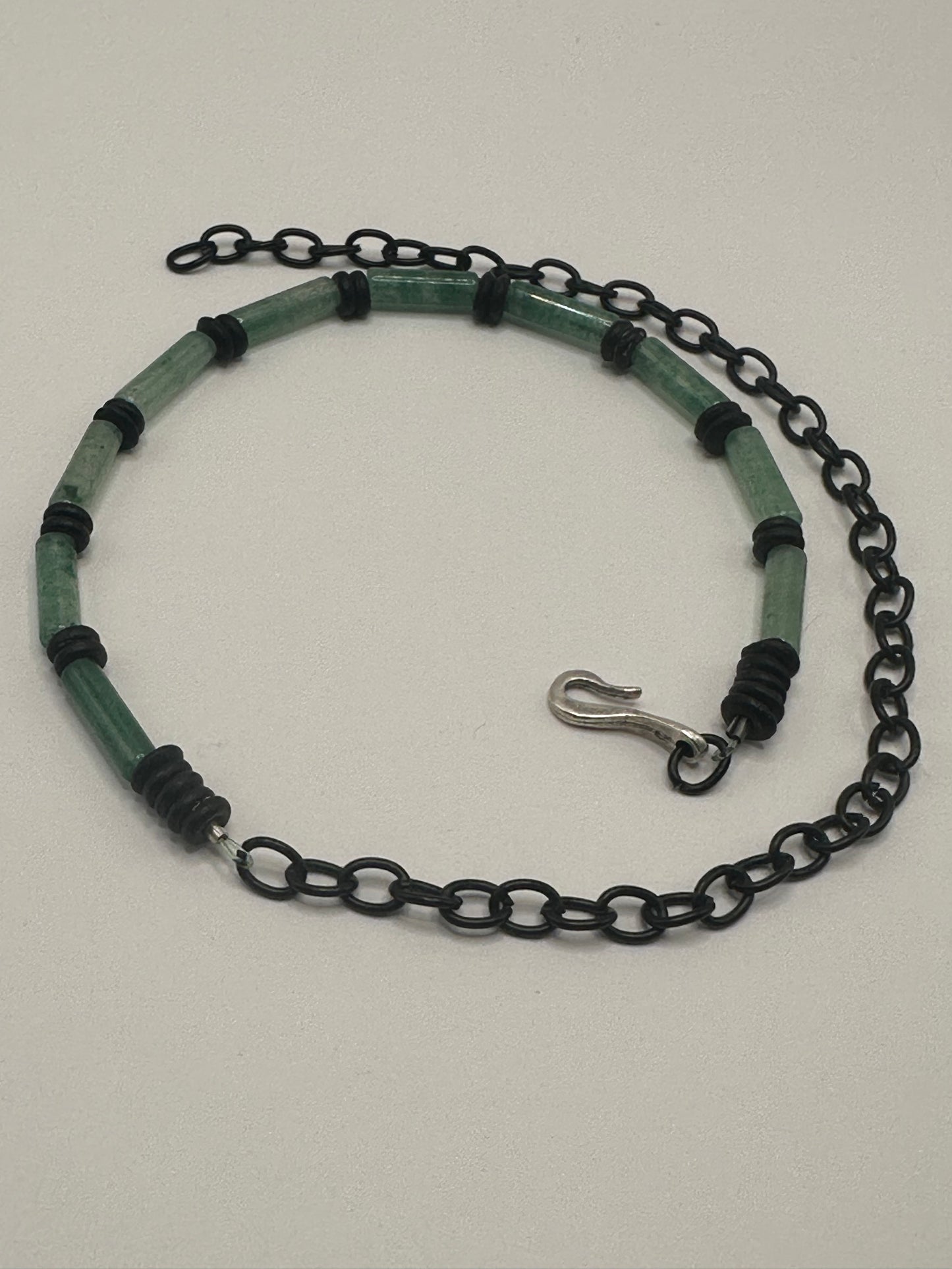 Green Aventurine and Water Buffalo Bone Double Wrap Bracelet