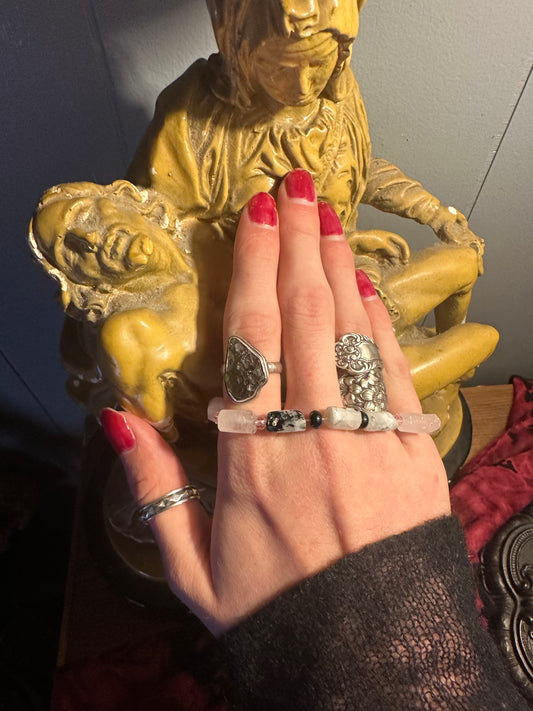 Rose Quartz and Moonstone Bracelet